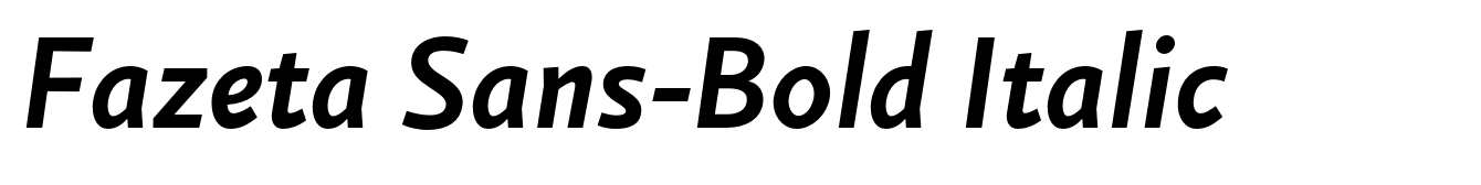 Fazeta Sans-Bold Italic